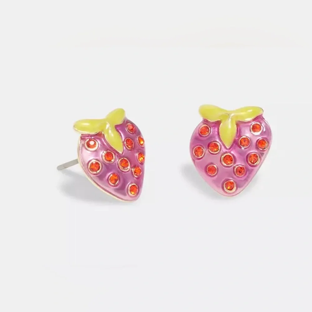 Coach‎ Strawberry Signature pearl Stud Earrings Set brand new - Picture 5 of 5